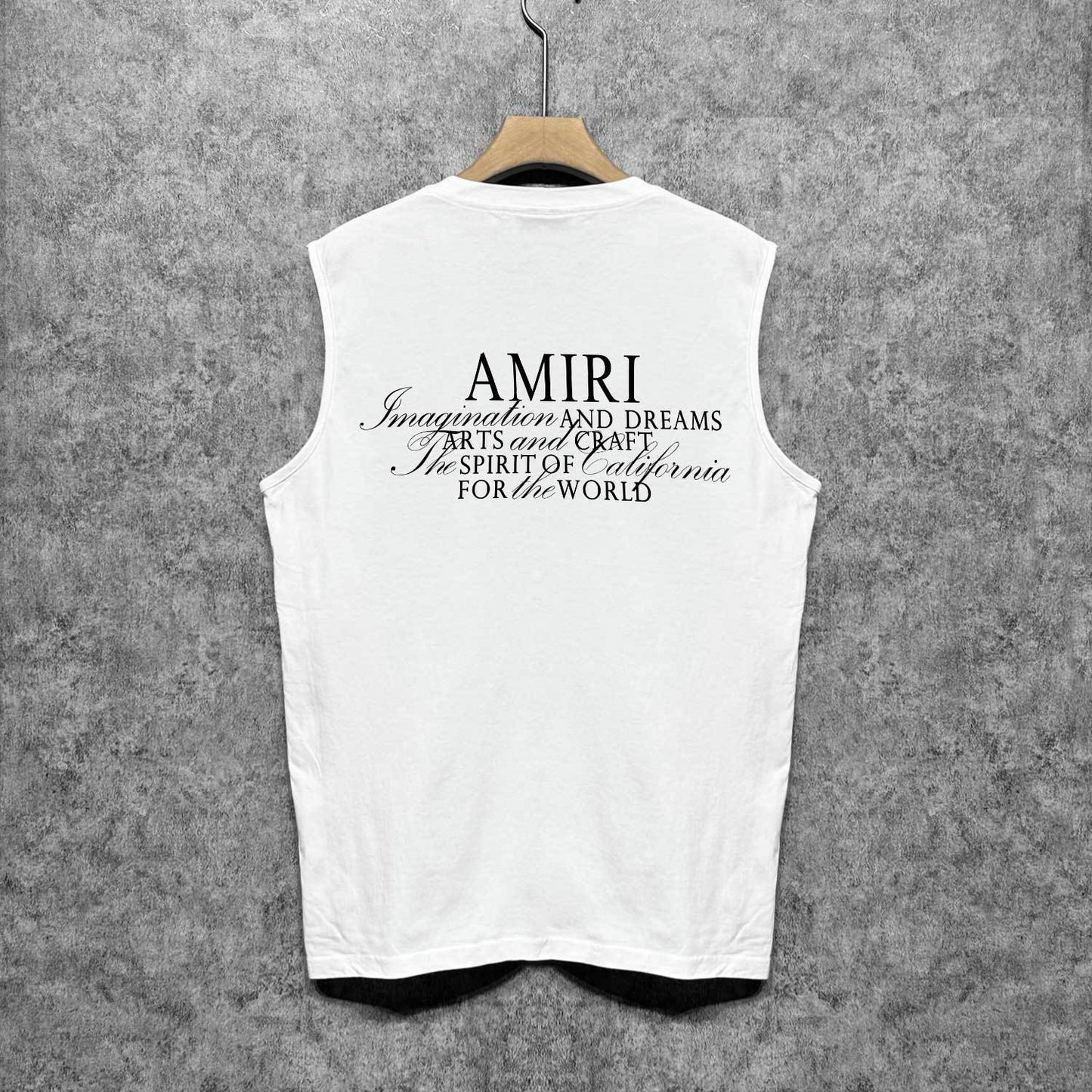 Amiri tank top hollywood art word printing