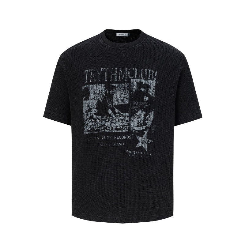 Men t shirts summer dirty color pattern design
