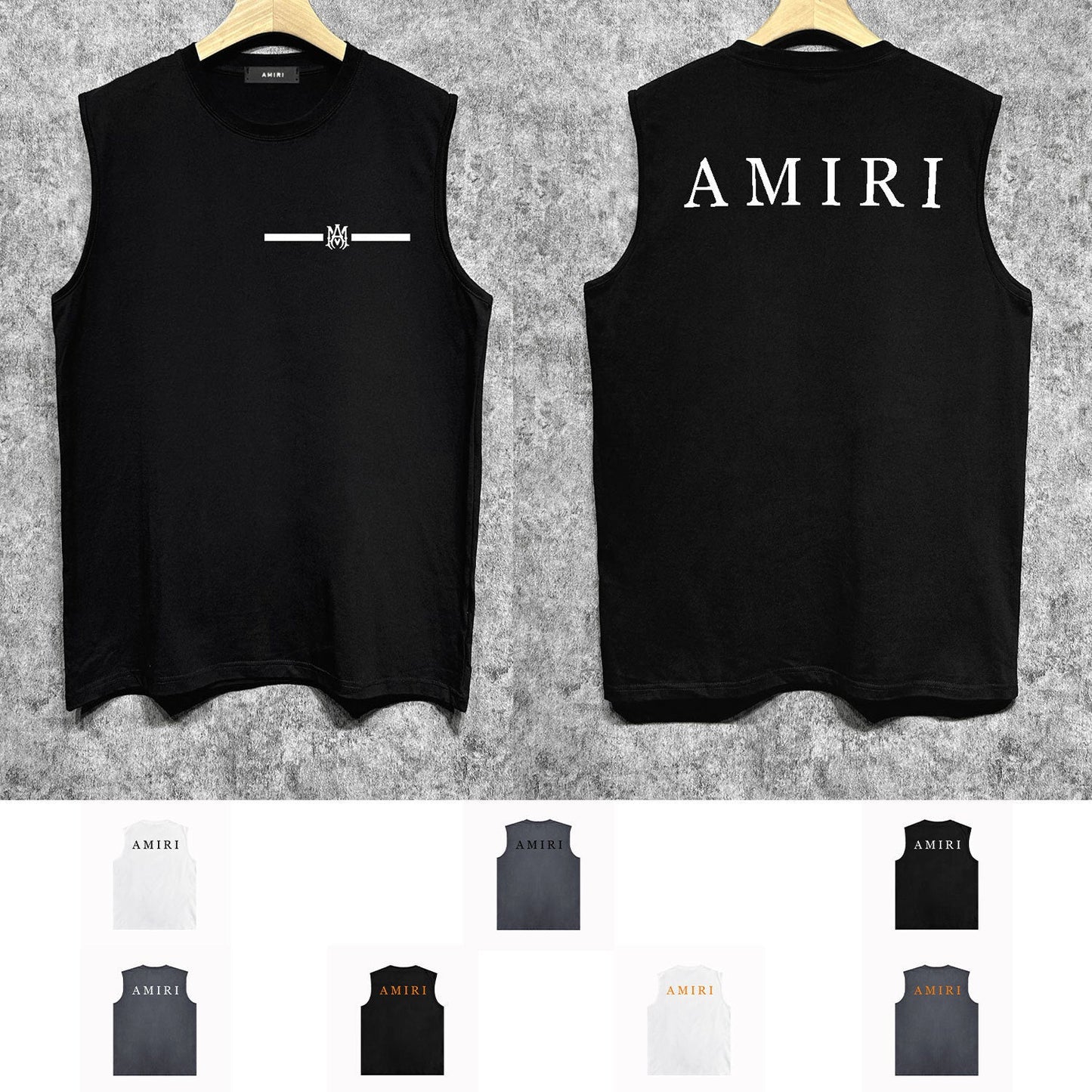 Amiri tank top spider letter printing