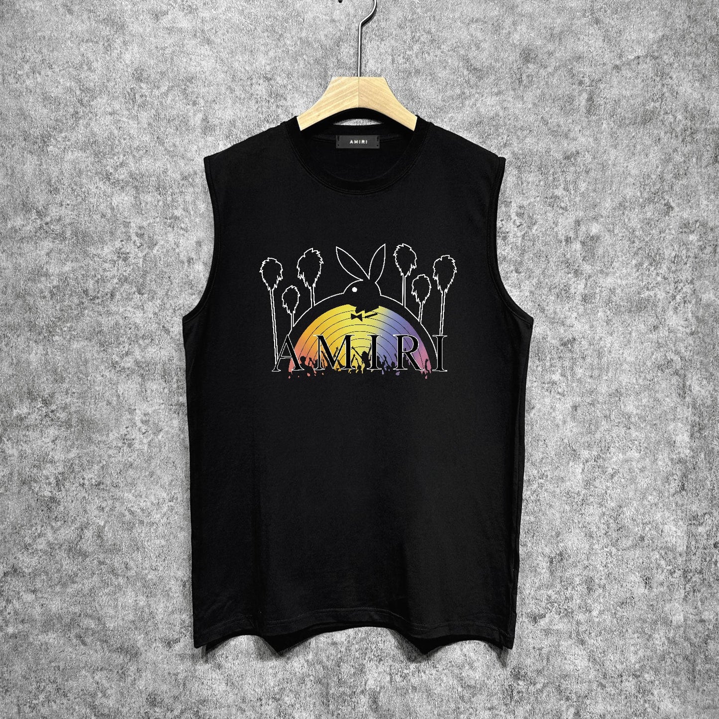 Amiri tank top rabbit rainbow printing