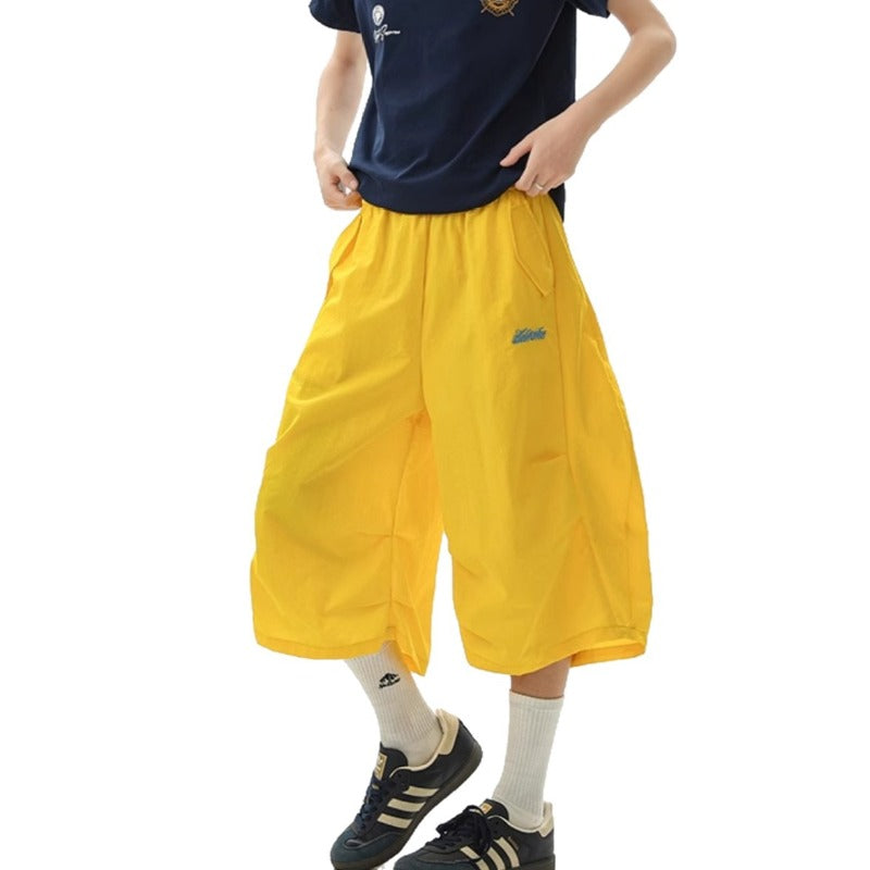 Women casual pant summer thin loose cropped pants