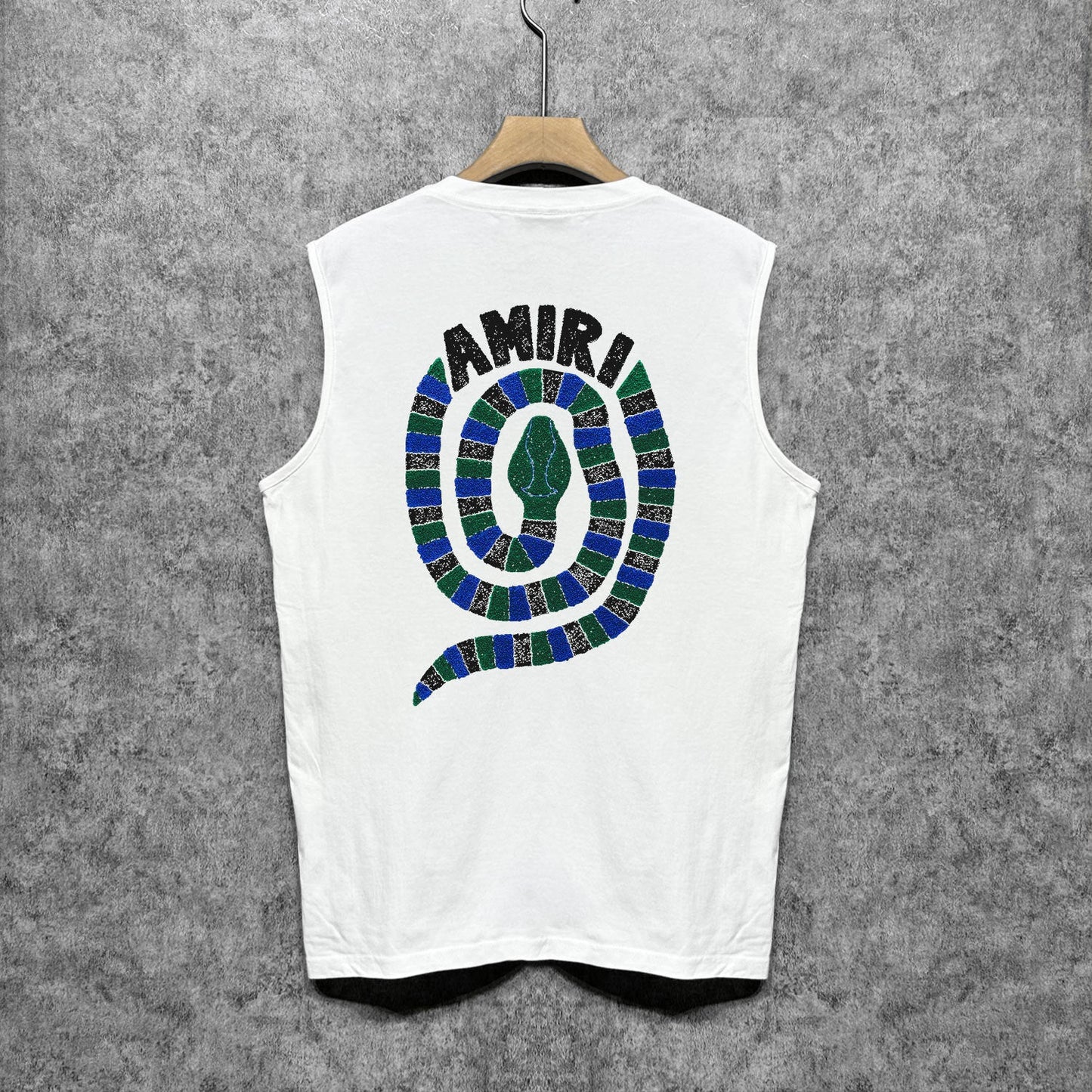 Amiri tank top patchwork colorful snake printing