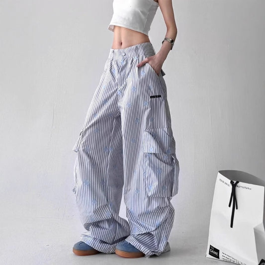 Women casual pant star stripes women's summer loose