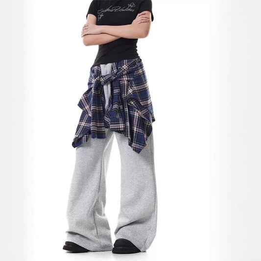 Women casual pant retrohigh waist