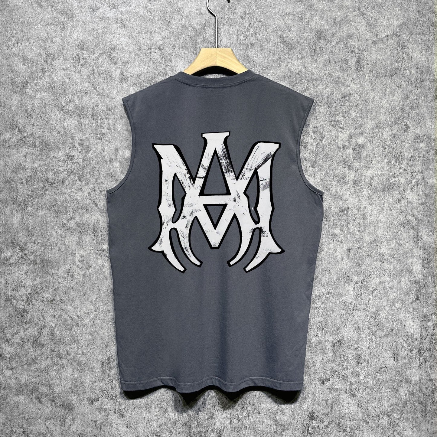 Amiri tank top mottled spider print