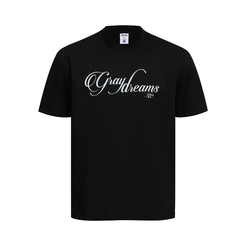 Men's t-shirts: american retro couple style streetwear deconstructed letter print design, men's crew neck slim fit short sleeve t-shirt