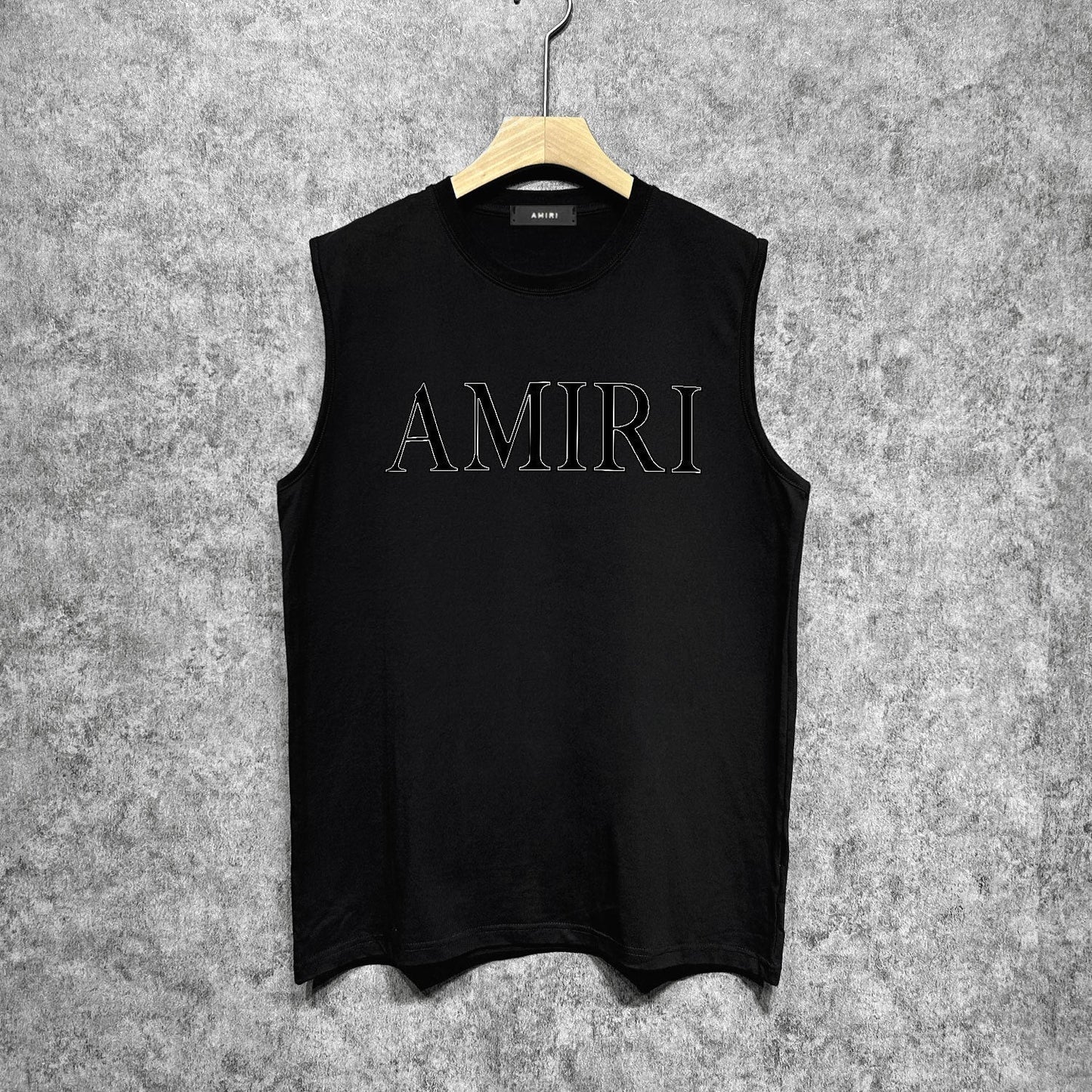 Amiri tank top white stripes simple letterprinting