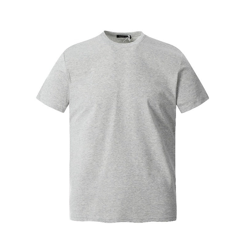 Men's t-shirts: american streetwear summer solid color deconstructed high-end small collar design loose fit short sleeve tee