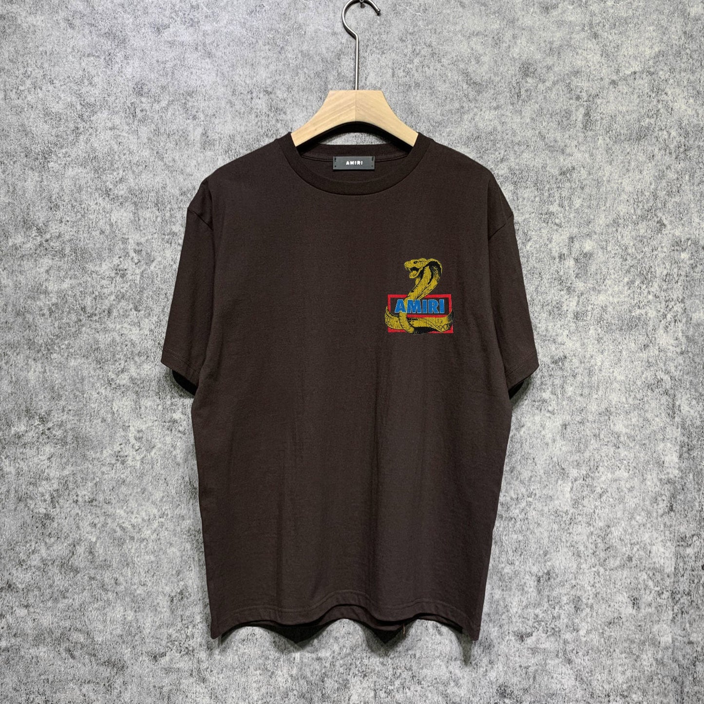 Amiri t shirts king cobra gold printing short sleeve