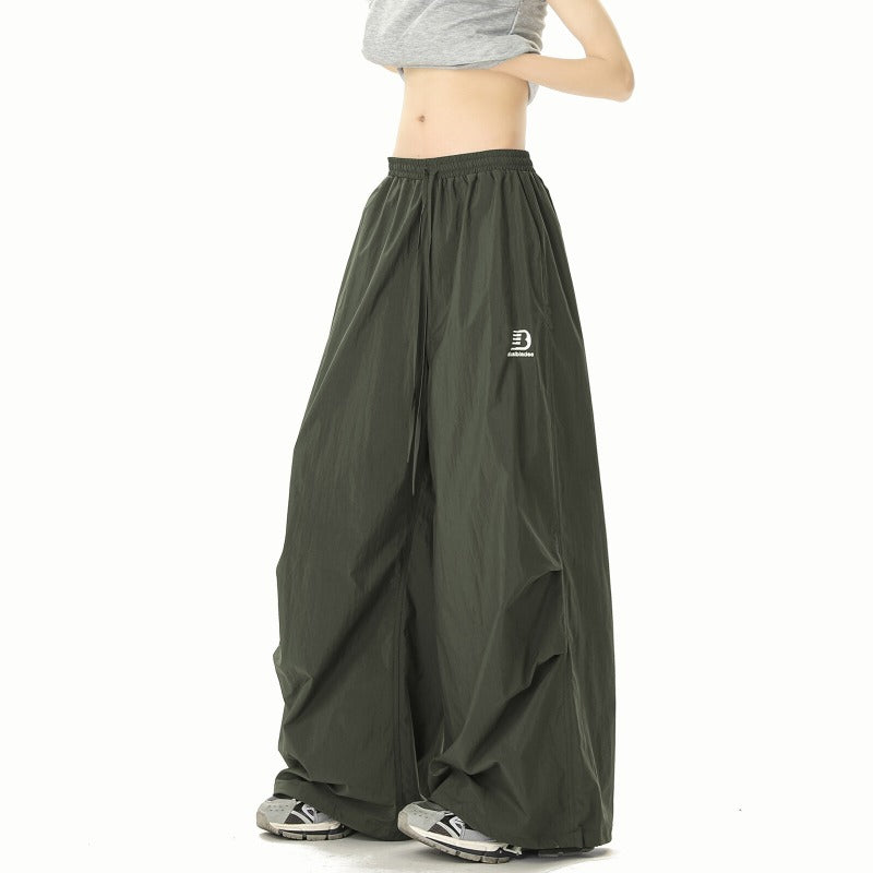 Women casual pants women's summer thin loose quick-drying wide-leg pants