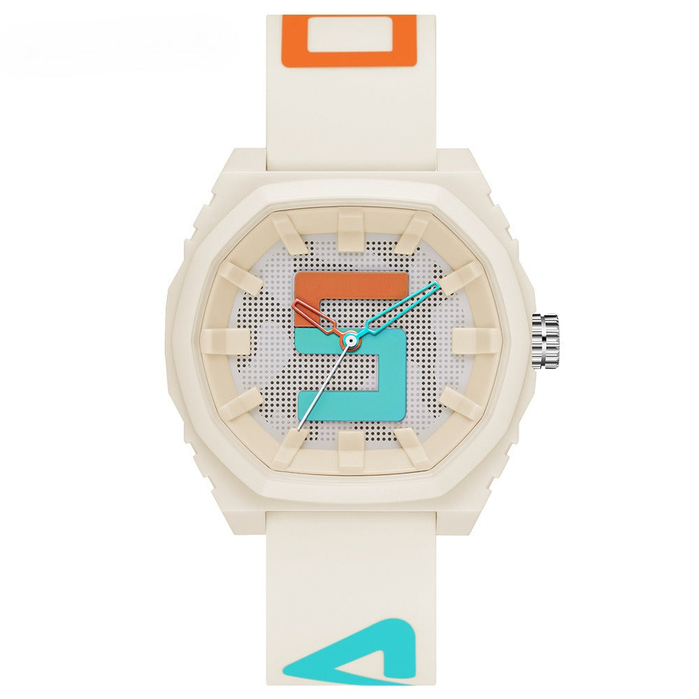 Men's watches quartz movement flow tape