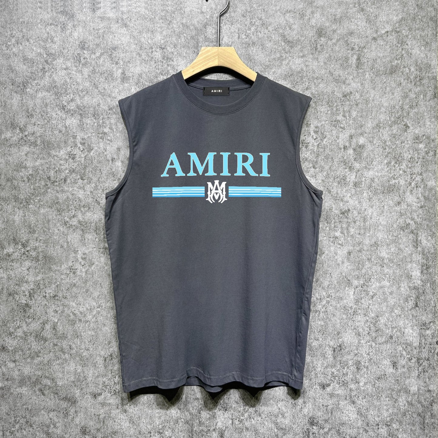 Amiri tank top colorfulletter horizontal stripprinting