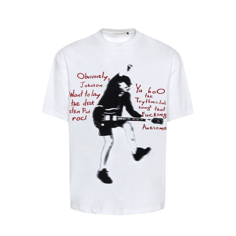 Men's t-shirts: american street style, unisex, high-end, summer abstract humor graphic design, men's relaxed fit short sleeve tee