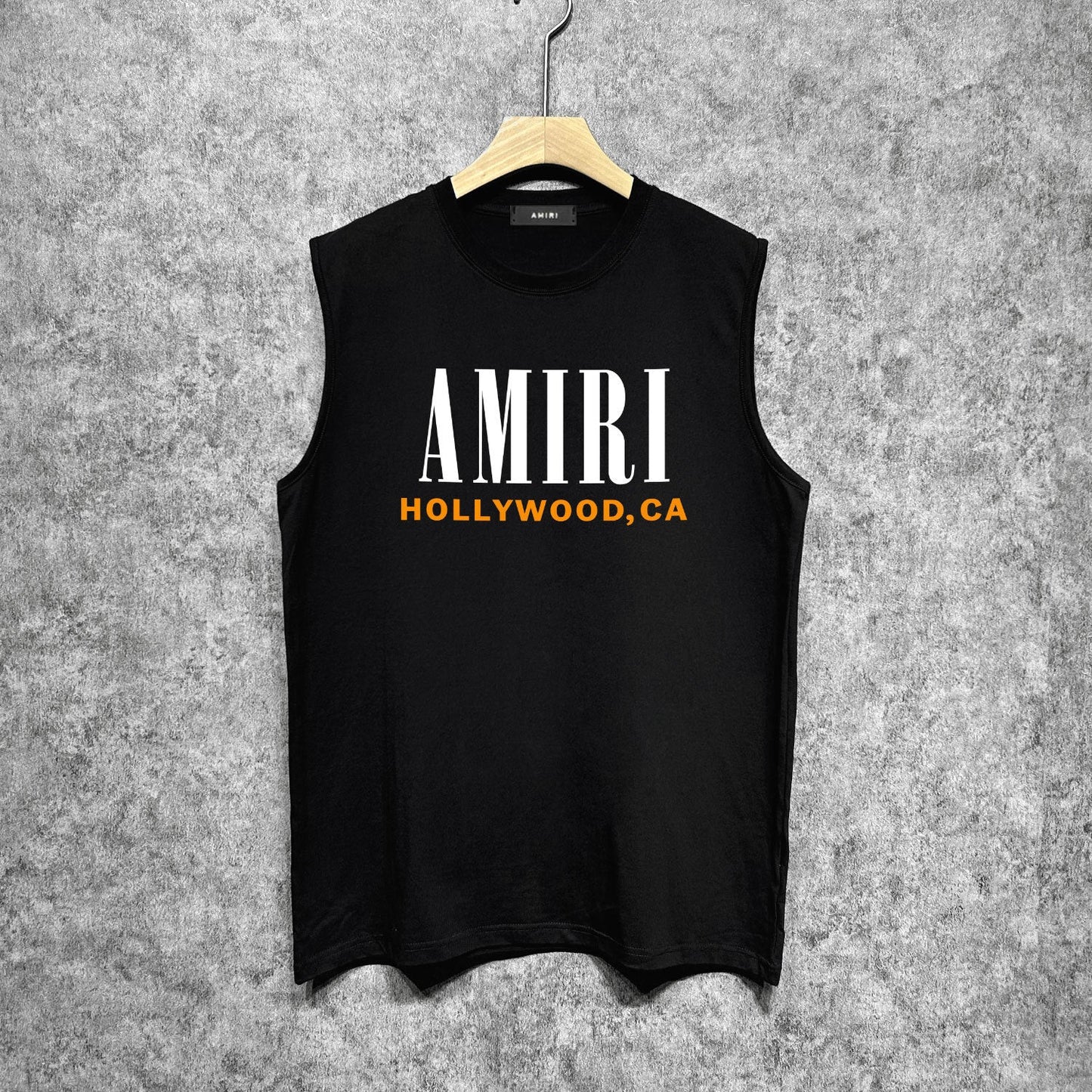 Amiri tank top bone sleeve printing