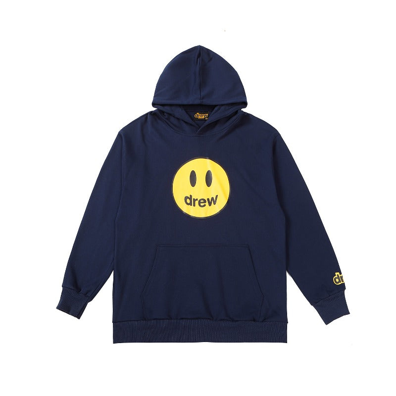 Drew house hoodie - autumn/winter d@ew classic smiley face letter print hooded sweatshirt (available in fleece and terry loop)