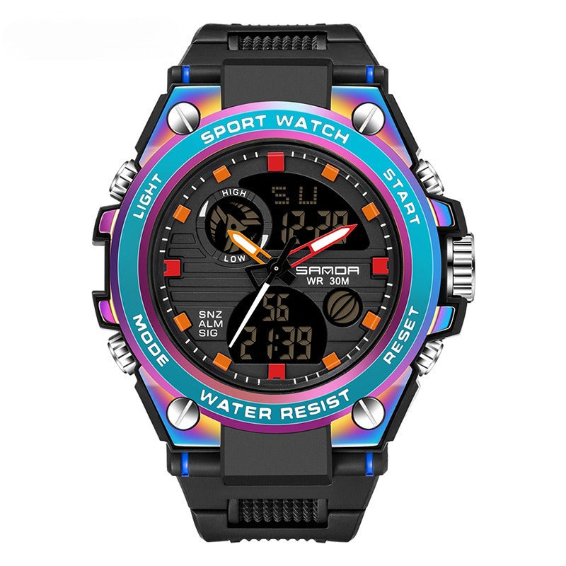 Men's watches colorful multifunctional waterproof luminous