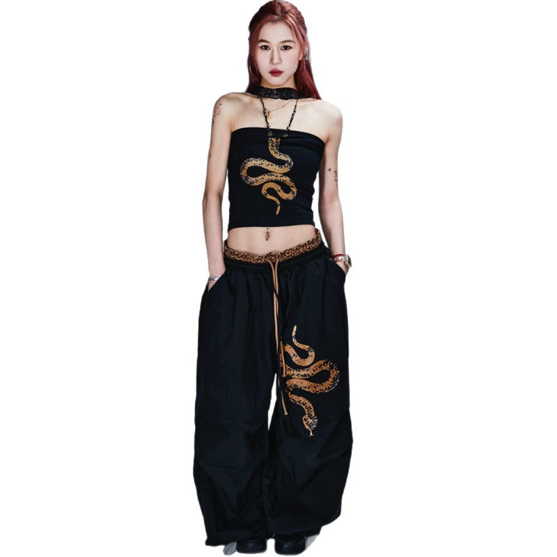 Women casual pants women's summer wide-leg sports trousers