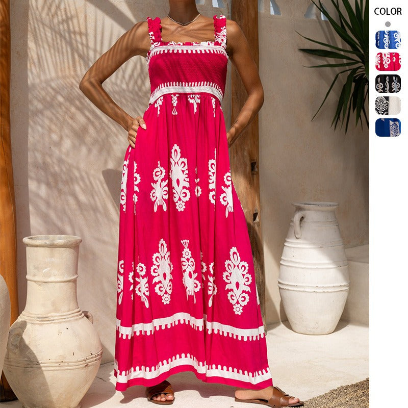 Women's dress: hot-selling beach dress for women on amazon us & aliexpress - vacation style printed bandeau dress