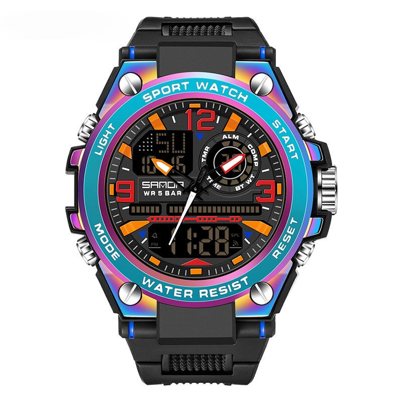 Men's watches colorful multifunctional waterproof luminous