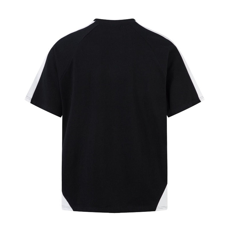 Men's t-shirts: american streetwear summer patchwork deconstructed letter design, premium unisex short-sleeve tee