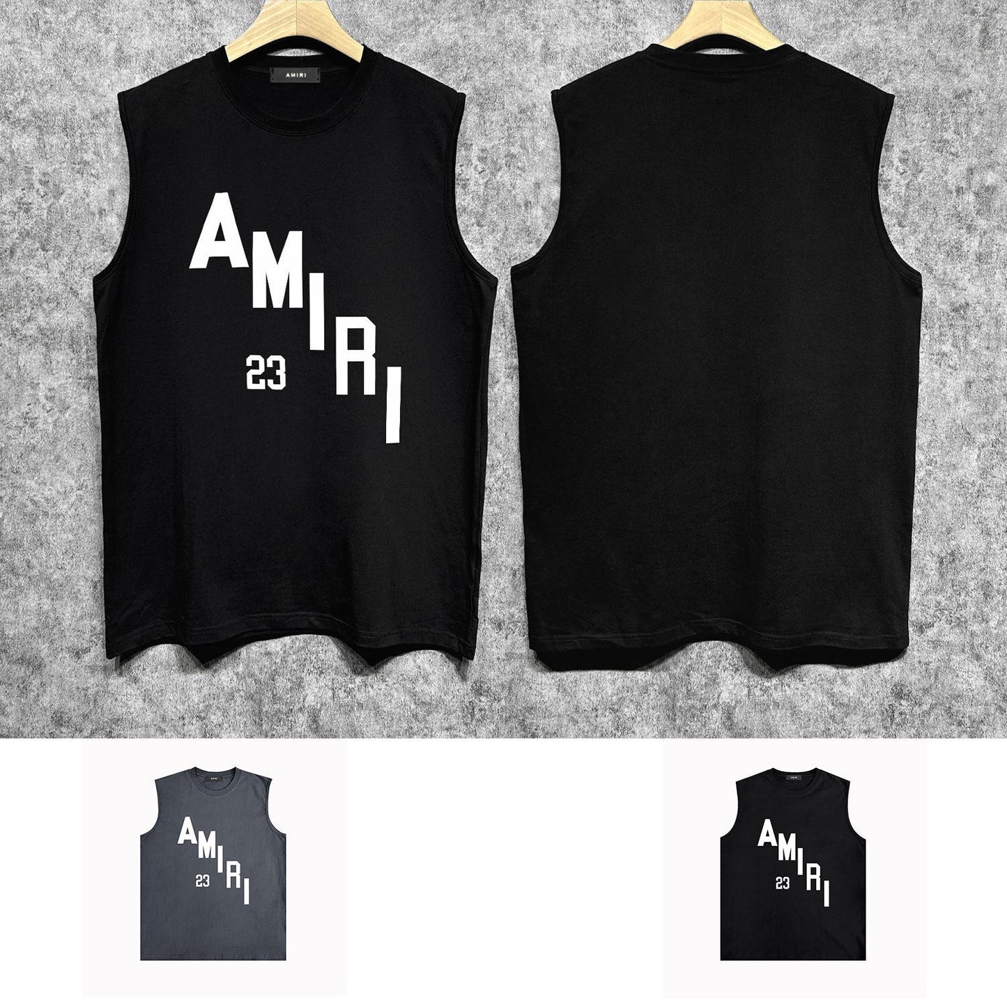 Amiri tank top ladder text printing