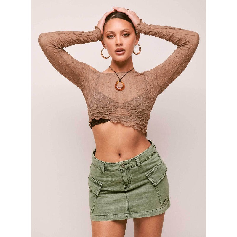 Women's dress: european and american summer cross-border trade, washed denim mini skirt - elegant and chic