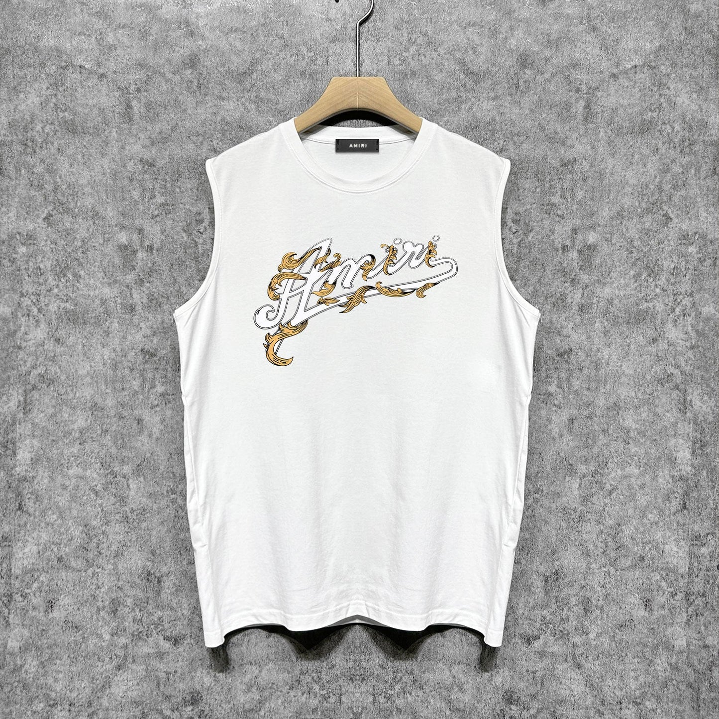 Amiri tank top with crayon horizontal stripes printing