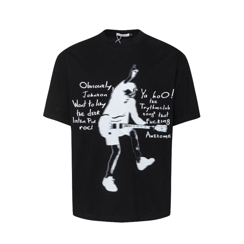 Men's t-shirts: american street style, unisex, high-end, summer abstract humor graphic design, men's relaxed fit short sleeve tee