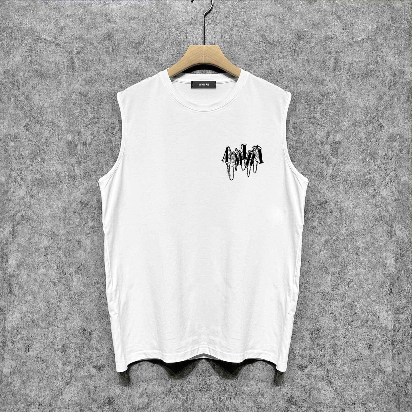Amiri tank top chain letter printing