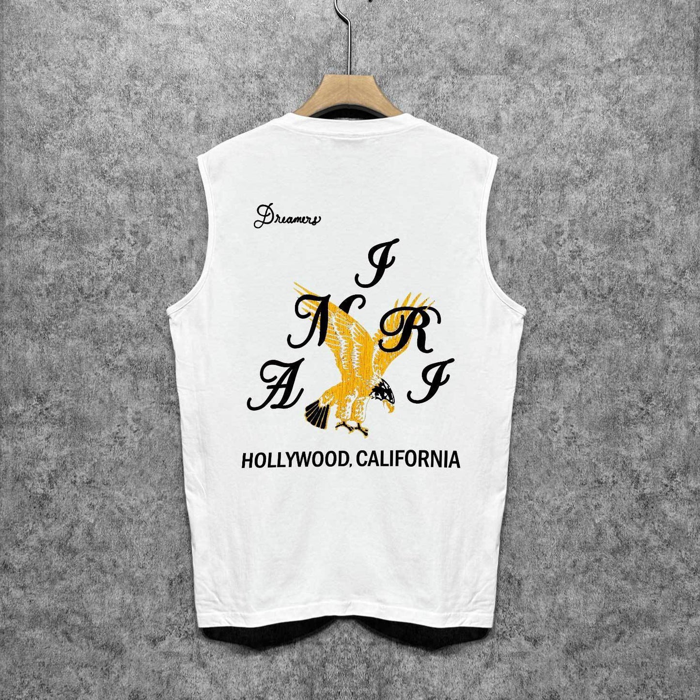 Amiri tank top hollywood eagle printing