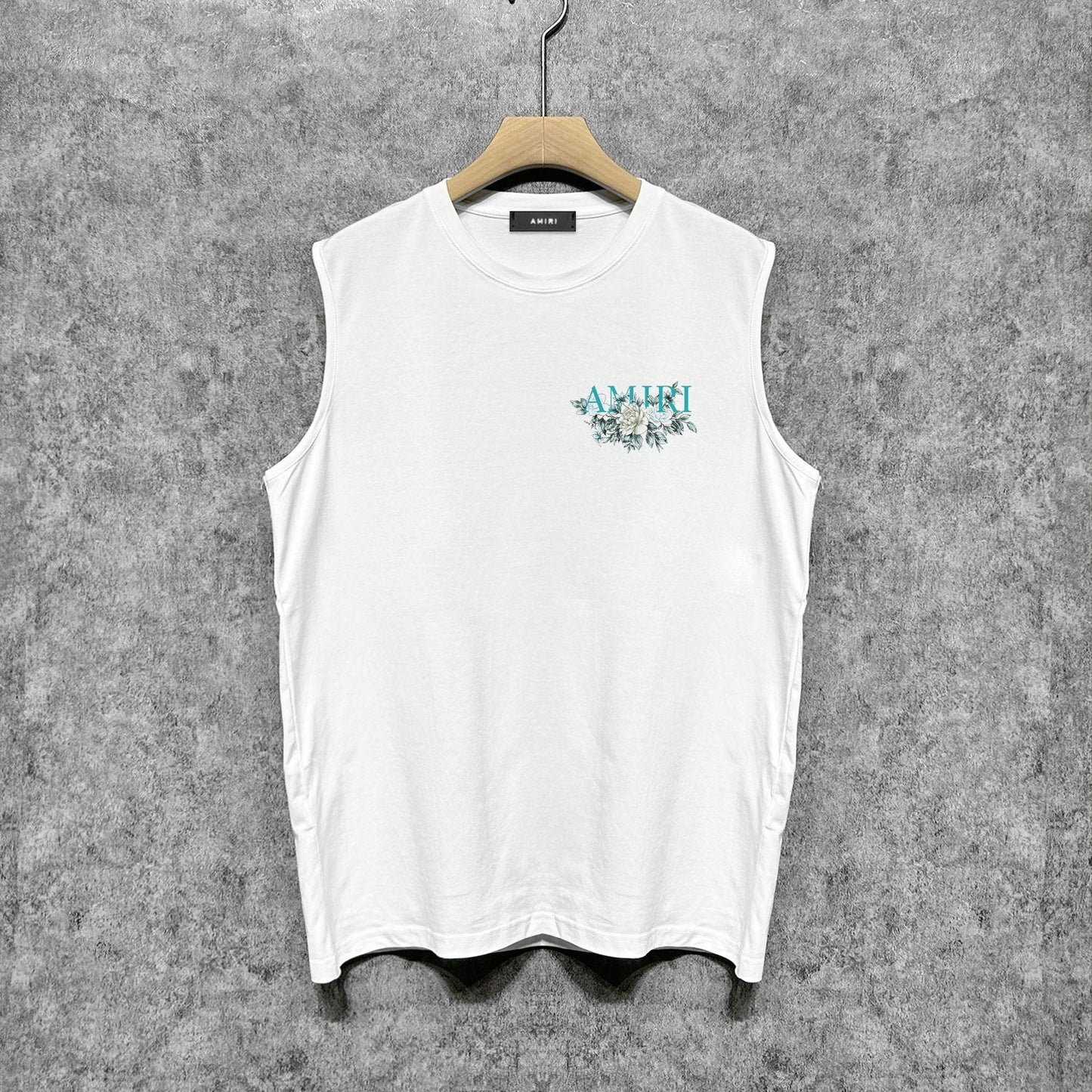 Amiri tank top camellia printing