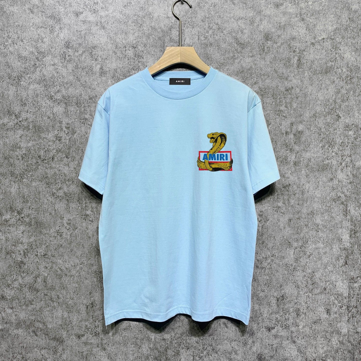 Amiri t shirts king cobra gold printing short sleeve