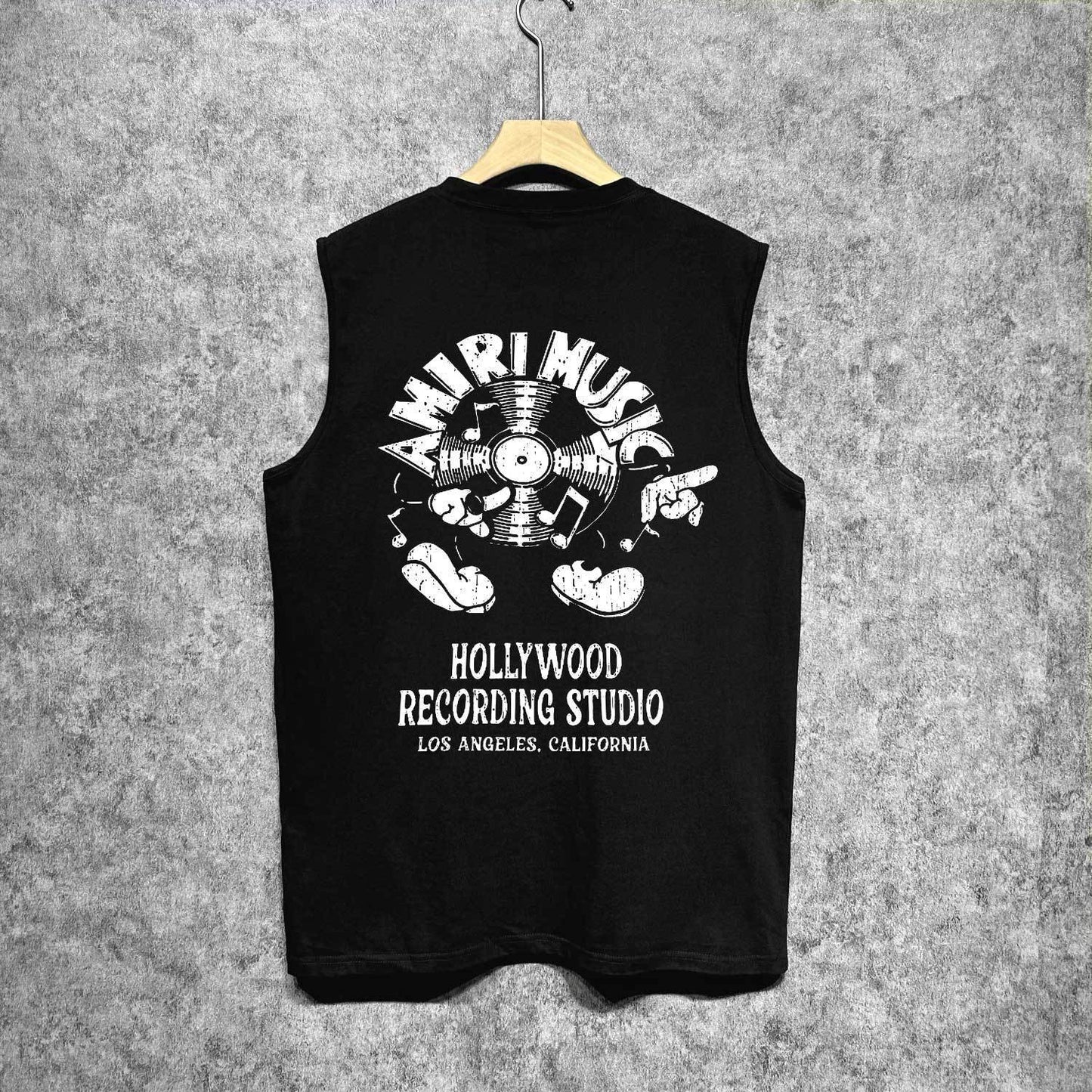 Amiri tank top note fan printing