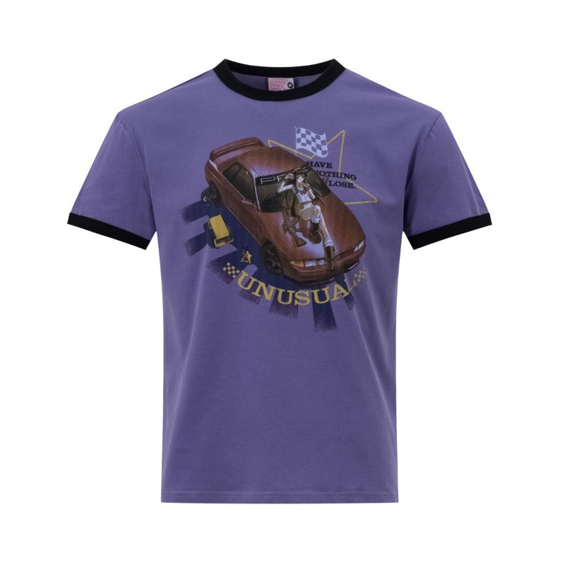 Men's t-shirts - american high street retro streetwear couple's style cartoon graphic design crew neck slim fit short sleeve t-shirt