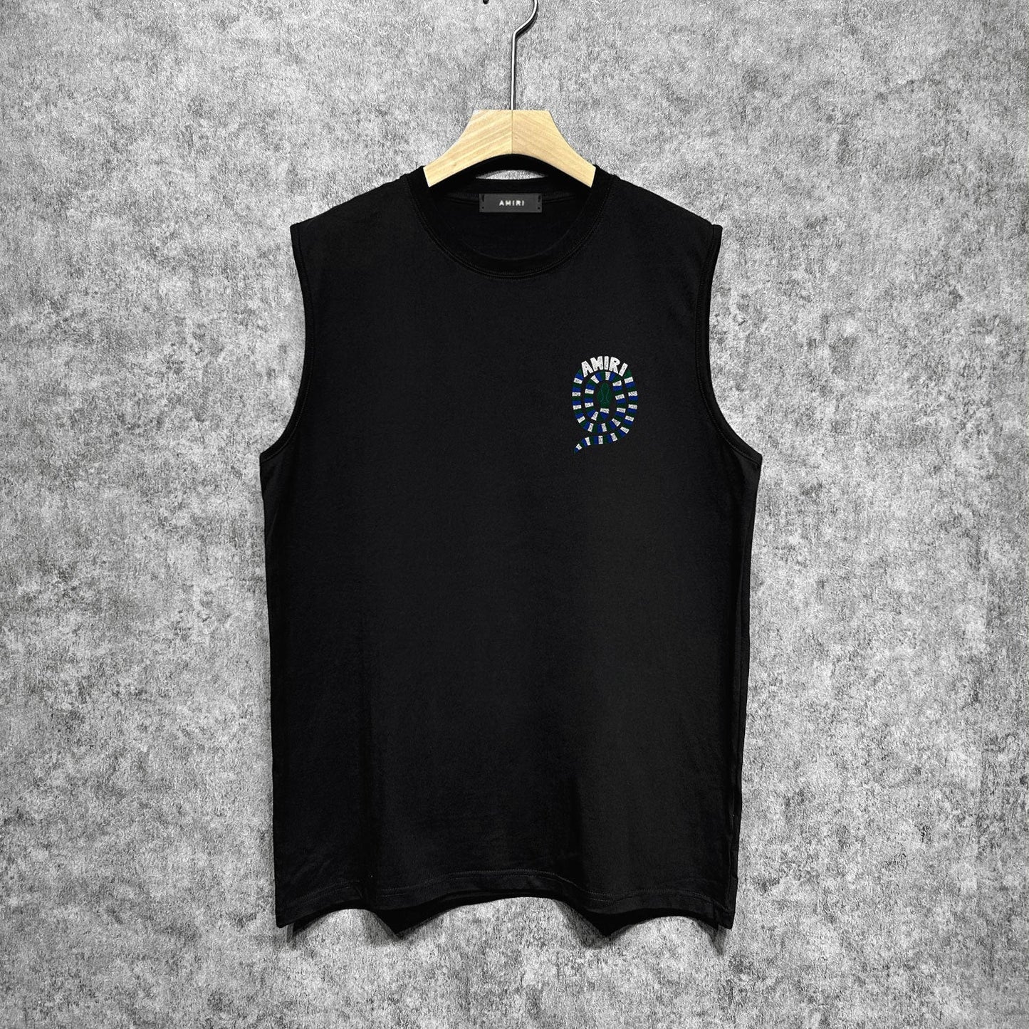 Amiri tank top patchwork colorful snake printing