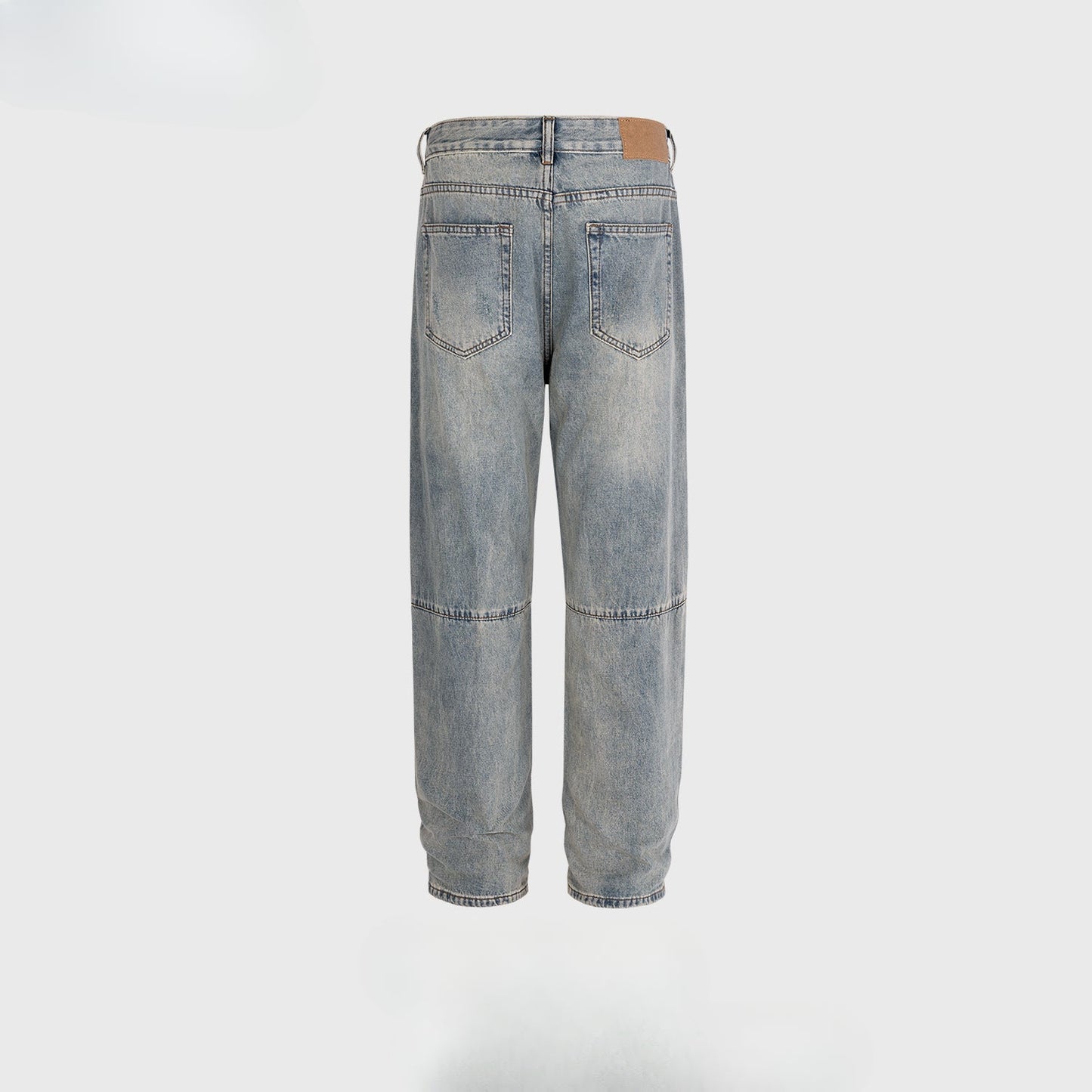 MIJKO Men Vintage Pants MIJKO splicing washing water to make old trousers and men's jeans