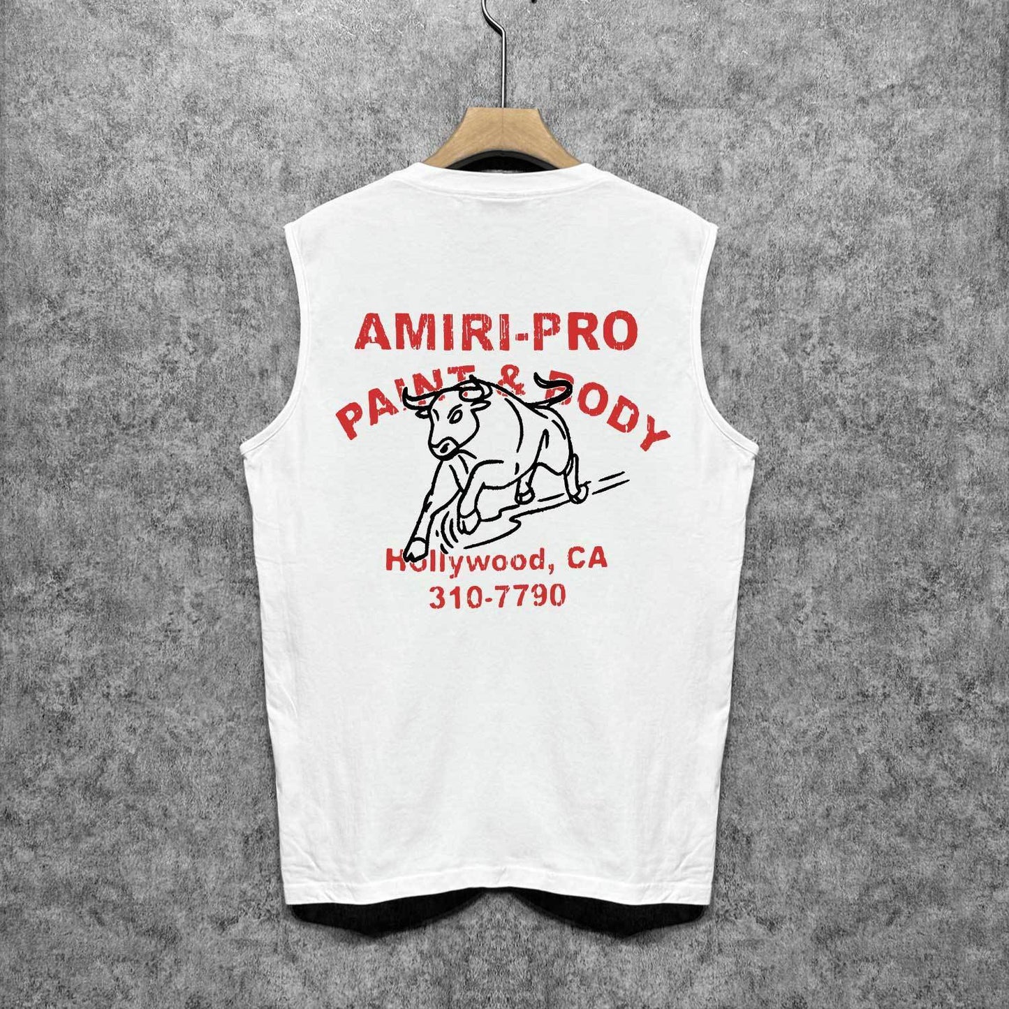 Amiri tank top bull printing