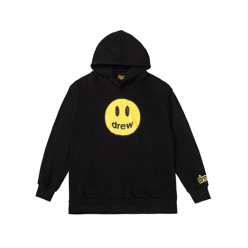 Drew house hoodie - autumn/winter d@ew classic smiley face letter print hooded sweatshirt (available in fleece and terry loop)