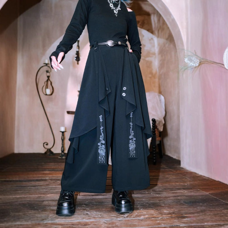 Women casual pant asymmetrical