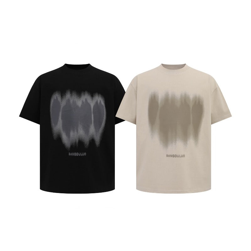 Men's t-shirts: american street style, summer collection - minimalist, high-end design with silhouette graphic, short sleeve tee