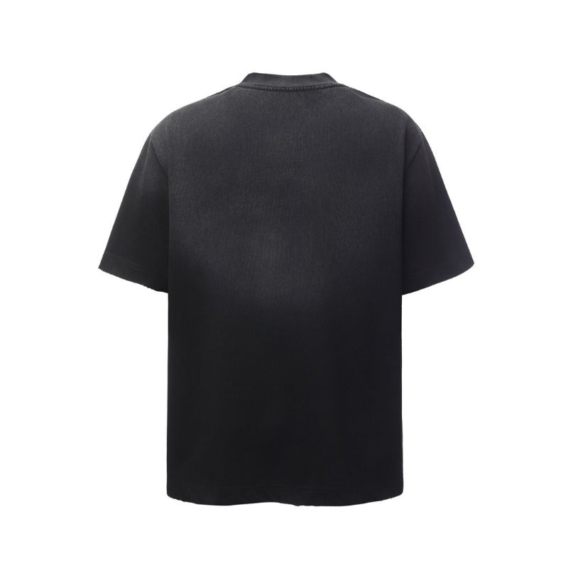 Men's t-shirts: american retro heavyweight double yarn hotfix graphic design crew neck high street oversized short sleeve tee