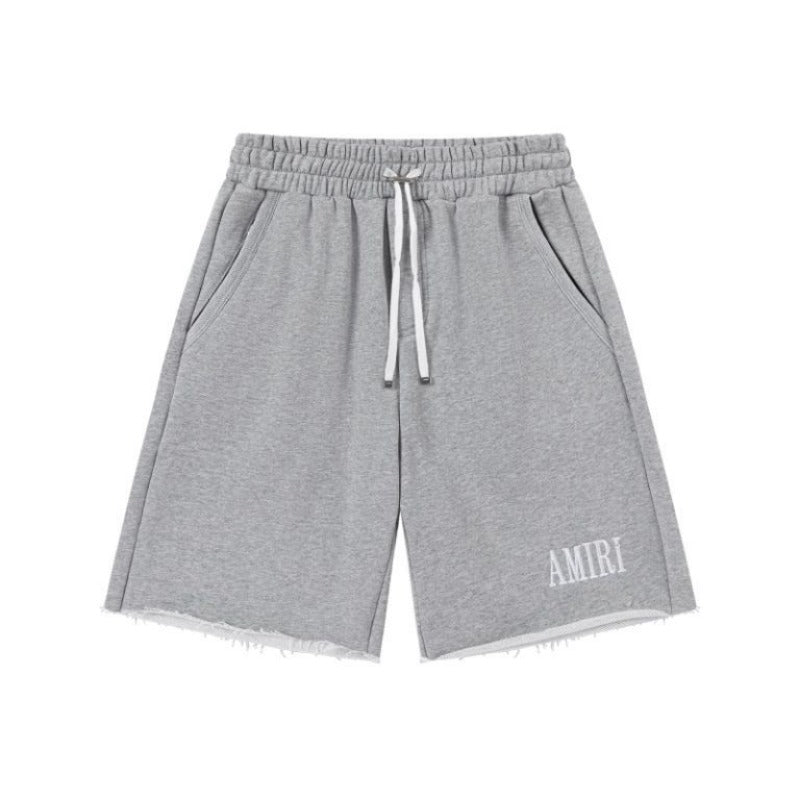 Amiri shorts drawstring slacks alphabet shorts