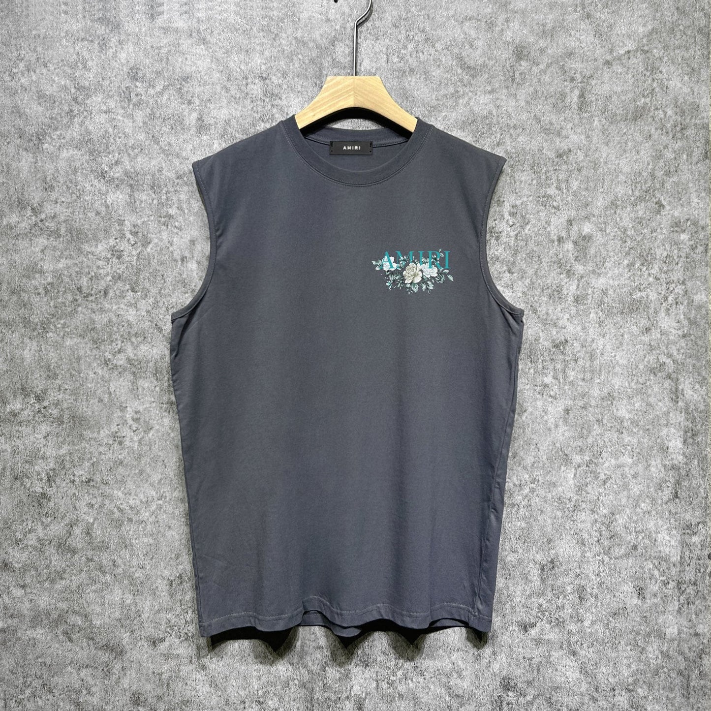 Amiri tank top camellia printing