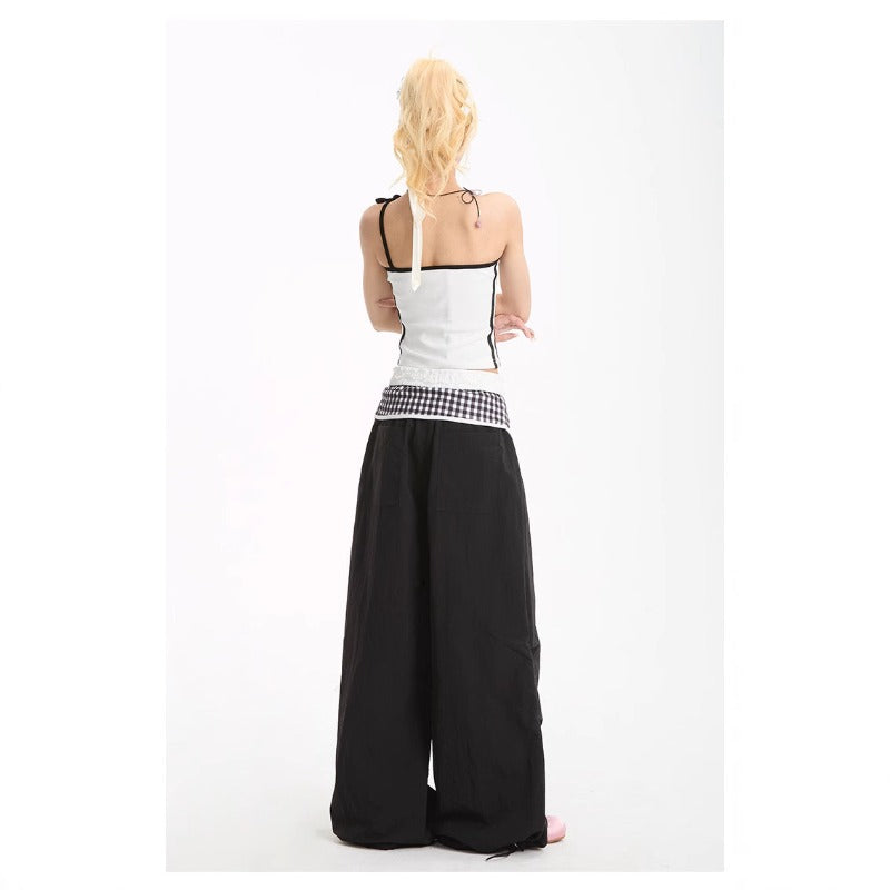 Women casual pants Women's own fart curtain wide leg pants
