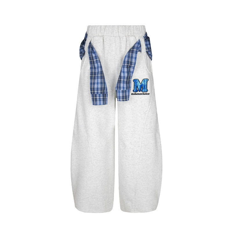 Women casual pants removable fart curtain wide leg women summer