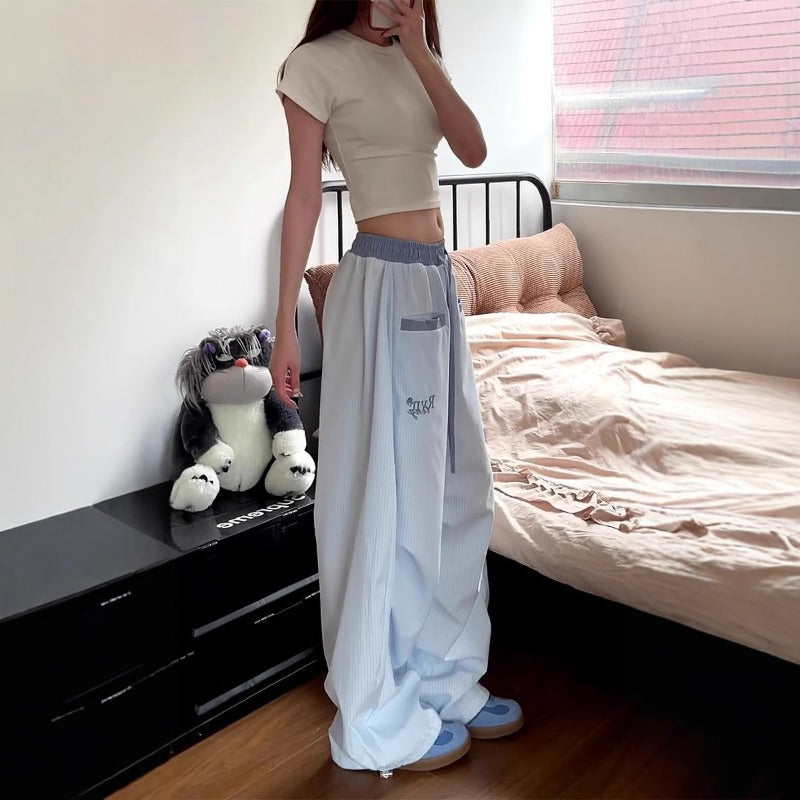 Women casual pants summer loose wide leg pants