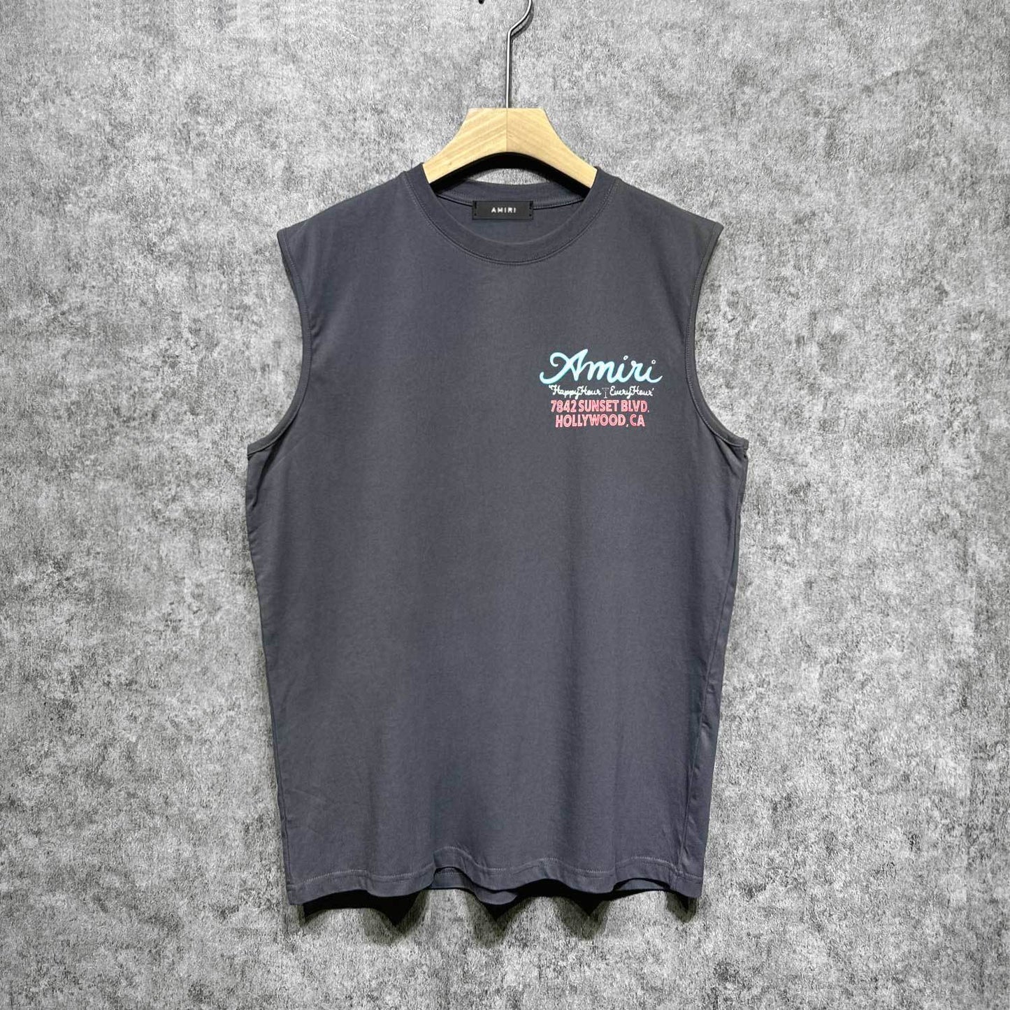 Amiri tank top wine glass letterprinting