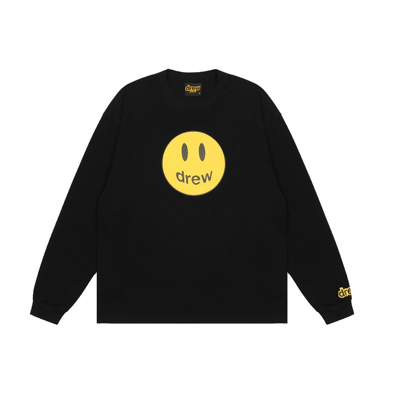 Drew house hoodie - early autumn collection: d@ew classic smiley face & letter print crewneck pullover long sleeve - wholesale single piece