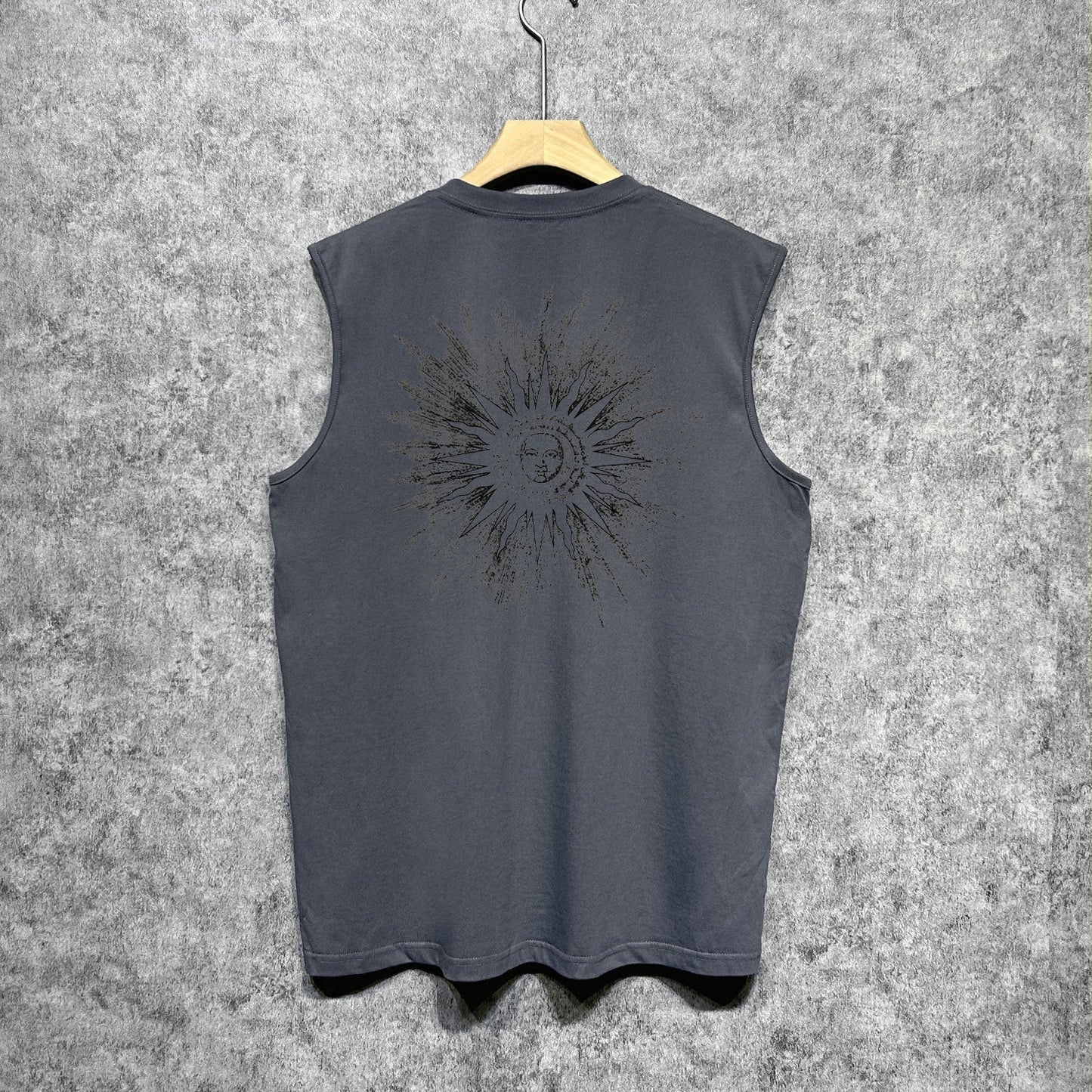 Amiri tank top cut out sun portrait printing
