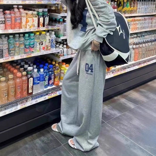 Women casual pants retro autumn winterhigh waist